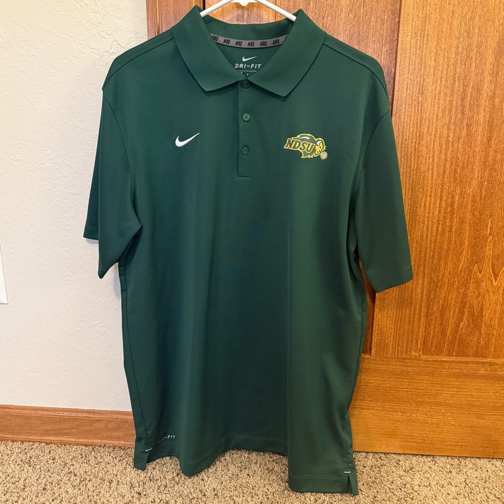 Nike Men’s Green Polo with NDSU Logo, Size Large